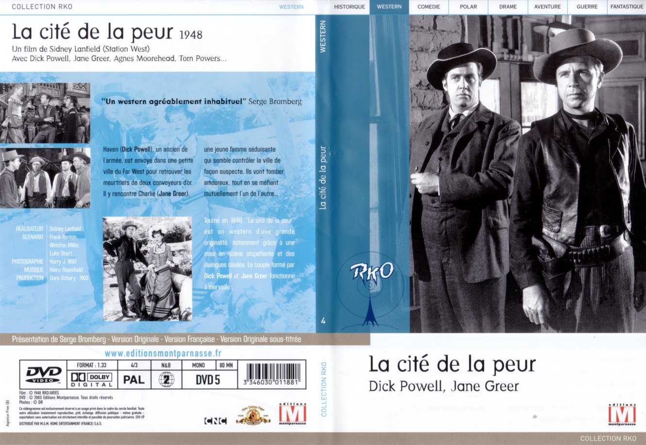 Jaquette DVD La cit de la peur (western 1948)